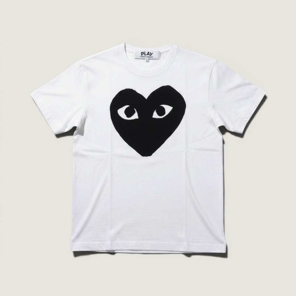 Comme des Garcons Play T-shirt Big Black Heart White Large